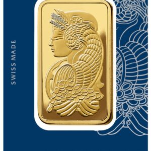 100g Gold Bar PAMP Lady Fortuna Minted