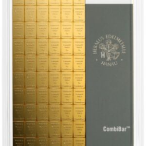 100 x 1g Gold Bar Heraeus CombiBar