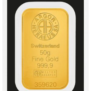 50g Gold Bar Argor-Heraeus