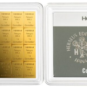 20 x 1g Gold Bar Heraeus CombiBar