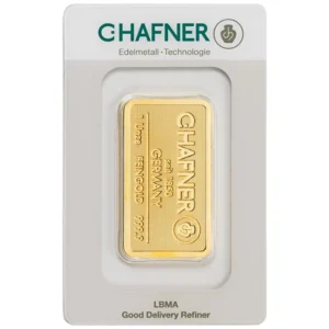 1oz Gold Bar C. Hafner Minted