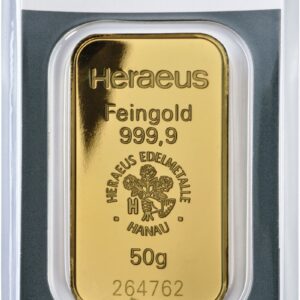 50g Gold Bar Heraeus