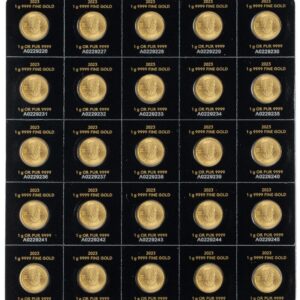 2023 MapleGram 25 x 1g Gold Coins